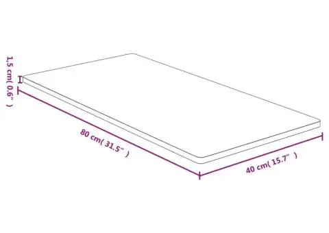 Blat de masă, 40x80x1,5 cm, bambus - 4/4