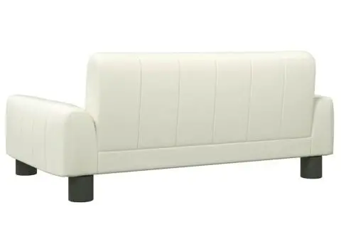 Canapea pentru copii, crem, 70x45x30 cm, piele ecologică - 5/5