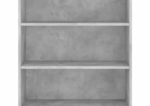 Dulap înalt, gri beton, 69,5x32,5x180 cm, lemn prelucrat - 5/5