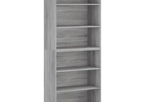 Dulap înalt, gri sonoma, 69,5x32,5x180 cm, lemn prelucrat - 2/5