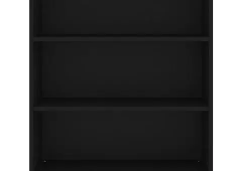 Dulap înalt, negru, 69,5x32,5x180 cm, lemn prelucrat - 5/5