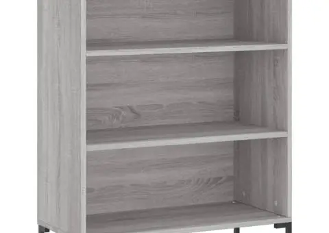 Dulap înalt, gri sonoma, 69,5x32,5x180 cm, lemn compozit - 4/5