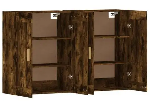 Dulapuri de perete, 2 buc., stejar afumat, lemn prelucrat - 5/5