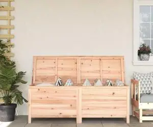 vidaXL Ladă depozitare de grădină 150x50x56,5 cm lemn masiv de brad