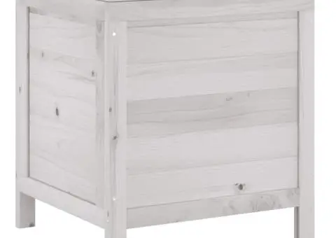 Ladă depozitare de grădină alb 50x49x56,5 cm lemn masiv de brad - 2/5