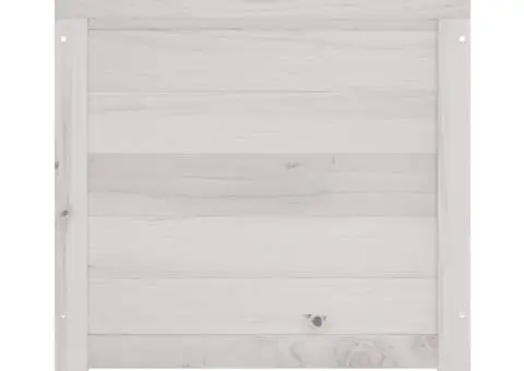 Ladă depozitare de grădină alb 50x49x56,5 cm lemn masiv de brad - 4/5