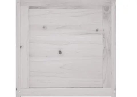 Ladă depozitare de grădină alb 50x49x56,5 cm lemn masiv de brad - 5/5