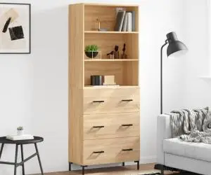 vidaXL Dulap înalt, stejar sonoma, 69,5x34x180 cm, lemn compozit