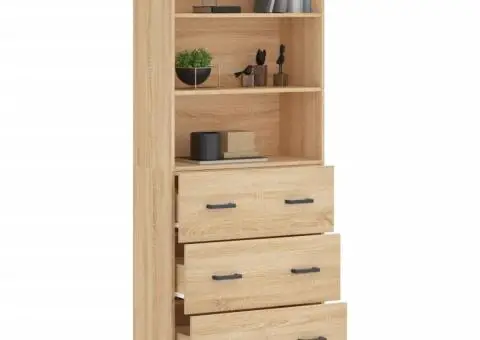 Dulap înalt, stejar sonoma, 69,5x34x180 cm, lemn compozit - 3/5