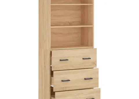 Dulap înalt, stejar sonoma, 69,5x34x180 cm, lemn compozit - 4/5