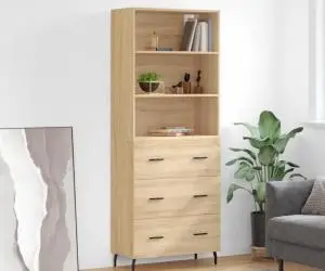 vidaXL Dulap înalt, stejar sonoma, 69,5x34x180 cm, lemn compozit