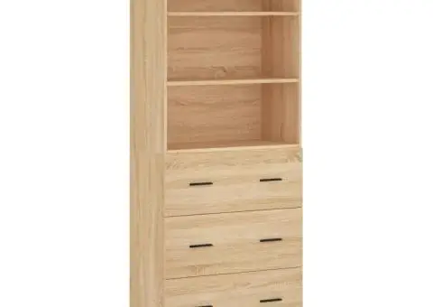 Dulap înalt, stejar sonoma, 69,5x34x180 cm, lemn compozit - 2/5