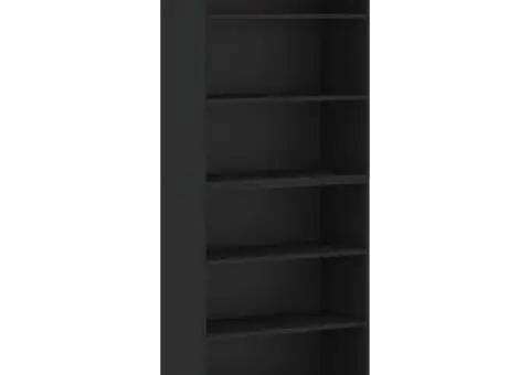 Dulap înalt, negru, 69,5x32,5x180 cm, lemn compozit - 2/5