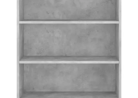 Dulap înalt, gri beton, 69,5x32,5x180 cm, lemn compozit - 5/5