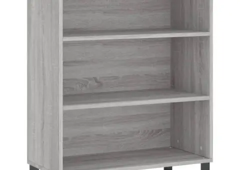 Dulap înalt, gri sonoma, 69,5x32,5x180 cm, lemn compozit - 4/5