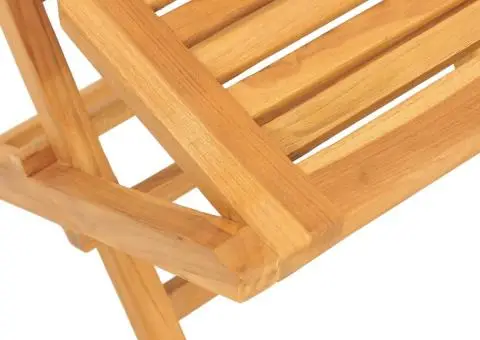 Set masă pentru grădină, lemn masiv de tec, 5 piese - 5/5