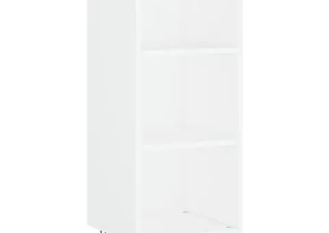 Dulap înalt, alb extralucios, 34,5x32,5x180 cm, lemn prelucrat - 4/5