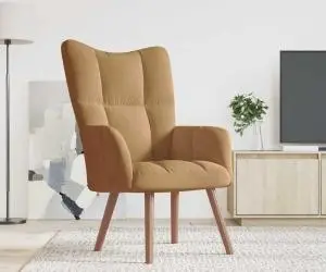 vidaXL Scaun de relaxare, maro, catifea