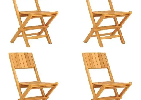 Set masă pentru grădină, lemn masiv de tec, 5 piese - 3/5