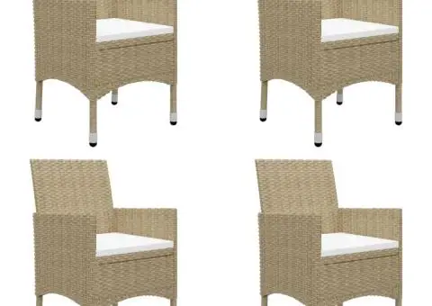 Set mobilier de grădină, 5 piese, bej - 5/5