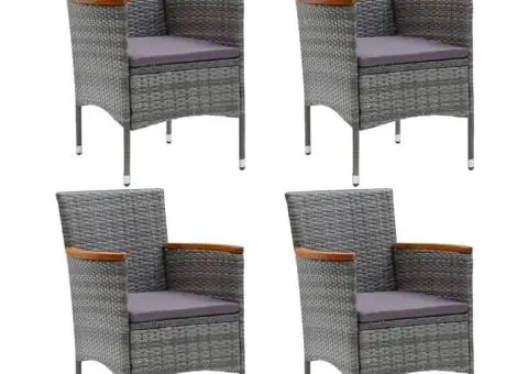 Set mobilier de grădină, 5 piese, gri - 5/5