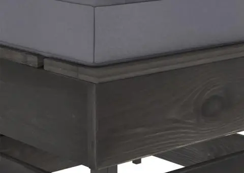 Canapea de mijloc modulară cu perne, gri, lemn impregnat - 5/5