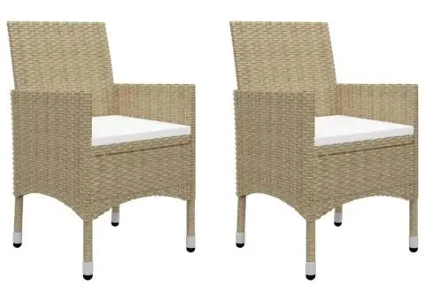 Set mobilier de grădină, 3 piese, bej - 2/5