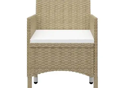 Set mobilier de grădină, 3 piese, bej - 4/5