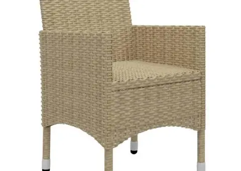 Set mobilier de grădină, 3 piese, bej - 5/5