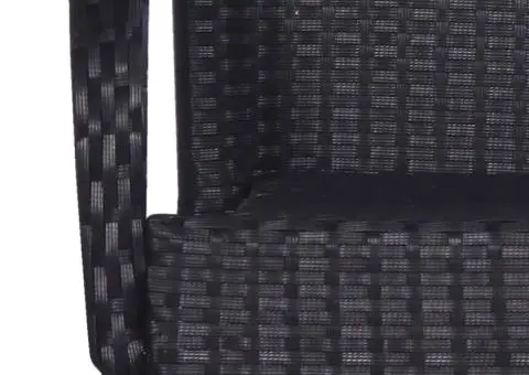 Set mobilier de grădină, 3 piese, negru - 5/5