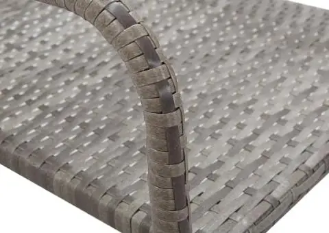 Set de masă pentru grădină, 3 piese, gri - 5/5