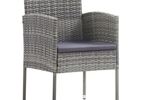 Set mobilier de grădină, 3 piese, gri - 3/5