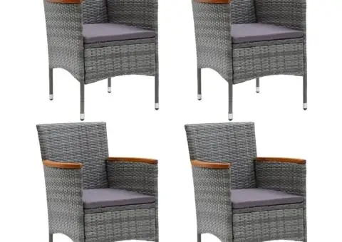 Set mobilier de grădină, 5 piese, gri - 3/5