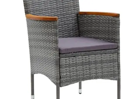 Set mobilier de grădină, 5 piese, gri - 4/5