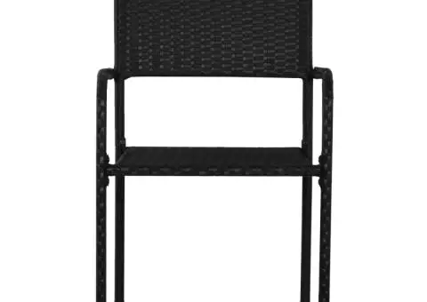 Set mobilier de grădină, 5 piese, negru - 4/5