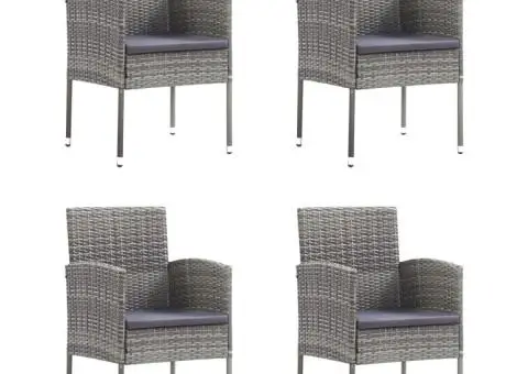 Set mobilier de grădină, 5 piese, gri - 2/5