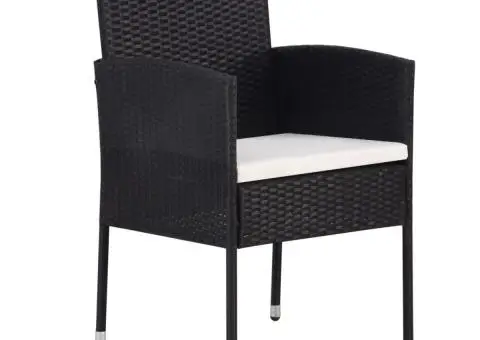 Set mobilier de grădină, 7 piese, negru - 5/5
