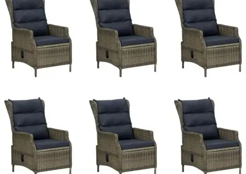 Set mobilier de grădină, 9 piese, maro - 4/5