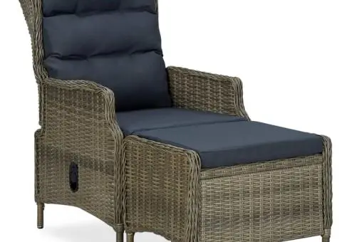 Set mobilier de grădină, 9 piese, maro - 5/5