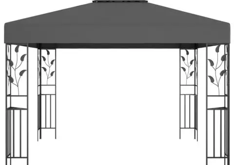 Pavilion cu șir de lumini LED, antracit, 3x3 m - 4/5