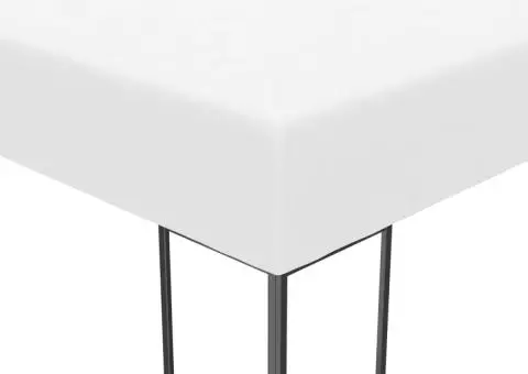 Pavilion de grădină cu șiruri de lumini LED, alb, 3x3 m - 5/5