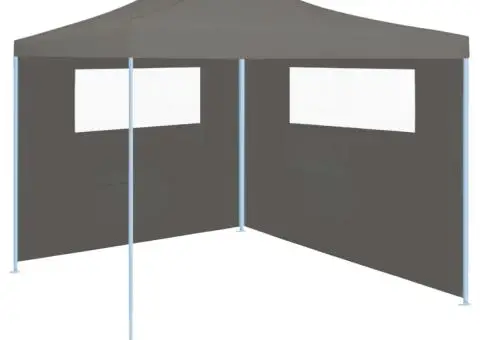 Perete lateral foișor cu ferestre, 6x2 m, antracit - 2/4