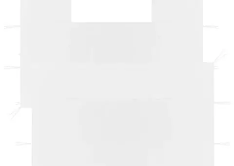 Pereți laterali pentru foișor cu ferestre, 2 buc., alb - 1/5