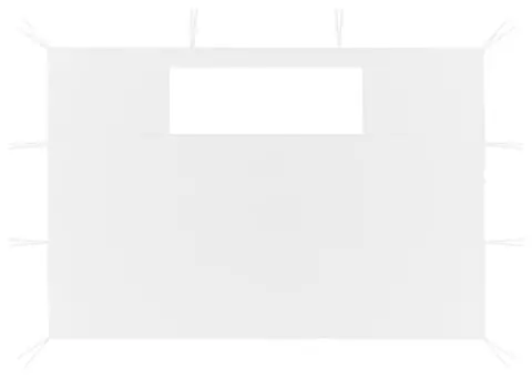 Pereți laterali pentru foișor cu ferestre, 2 buc., alb - 2/5