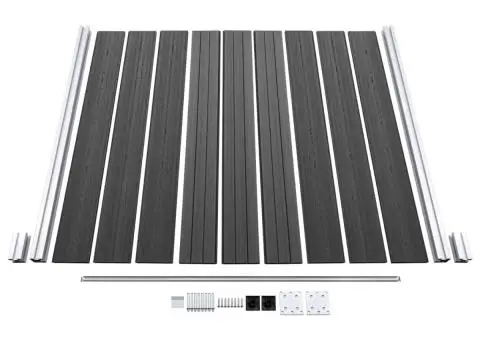 Set de panouri de gard, negru, 1218x186 cm, WPC - 5/5