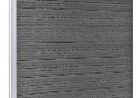 Set panouri gard, 872x146 cm, negru, WPC - 3/5