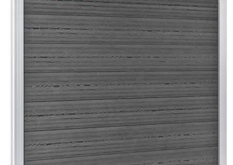 Set panouri gard, 872x146 cm, negru, WPC - 4/5