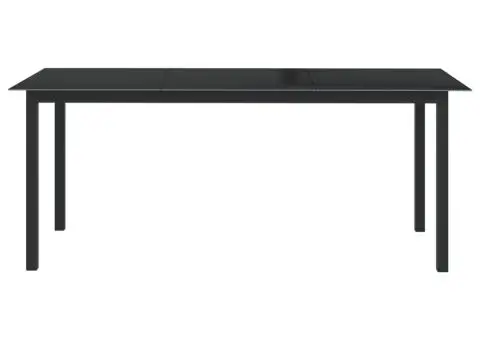 Set mobilier de grădină, 9 piese, antracit, aluminiu - 3/5