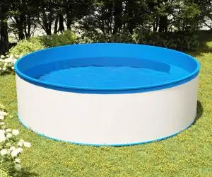 vidaXL Piscină cu valuri, skimmer suspendat cu pompă, alb, 350x90 cm