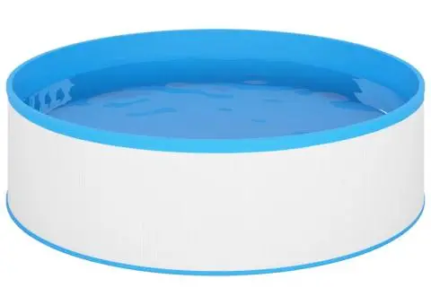 Piscină cu valuri, skimmer suspendat cu pompă, alb, 350x90 cm - 3/5